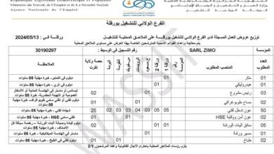 عروض عمل لشركة ZIMO في عدة مجالات 125 منصب